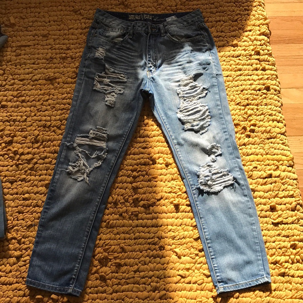 Machine Nouvelle mode Distressed boy jean -s29